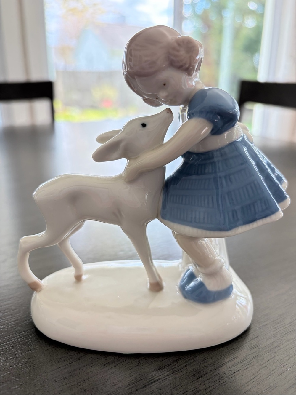Vintage Carl Schneider Grafenthal German Porcelain Girl with Fawn Figurine